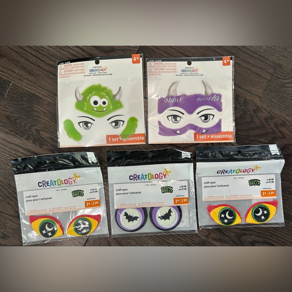 Creatology Halloween Craft Kits and Eyes NWT